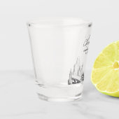 Buffalo New York Huwelijksgunst Gepersonaliseerde  Shot Glas (Links)
