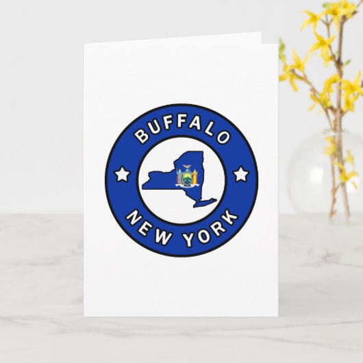 Buffalo New York Kaart (Gele Bloem)