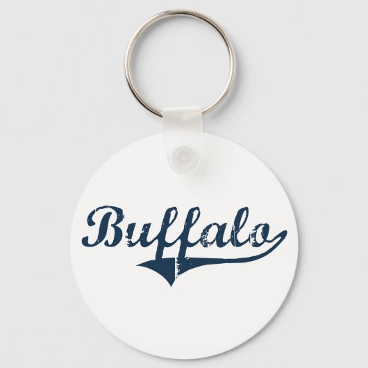Buffalo New York Klassiek Ontwerp Sleutelhanger (Voorkant)