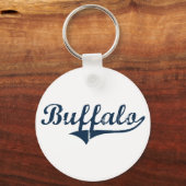 Buffalo New York Klassiek Ontwerp Sleutelhanger (Voorkant)