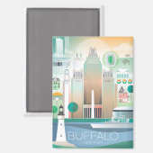 Buffalo, New York koelkastmagneet Magneet (Voorkant / Achterkant)