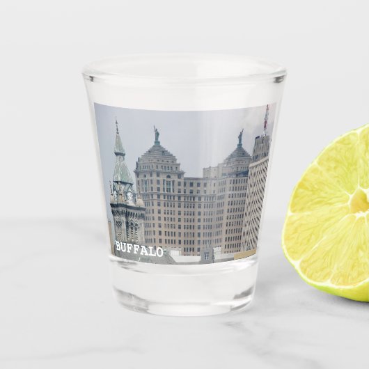 Buffalo, New York Landmarks Foto Shot Glas (Voorkant)