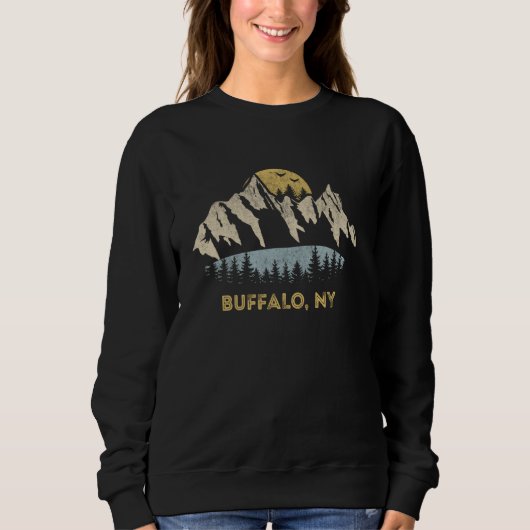 Buffalo New York Mountain Sunset Sunrise NY Vereni Trui (Voorkant)