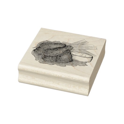 Buffalo New York NY Hot Chicken Wings Celery Rubberstempel (Stempel)