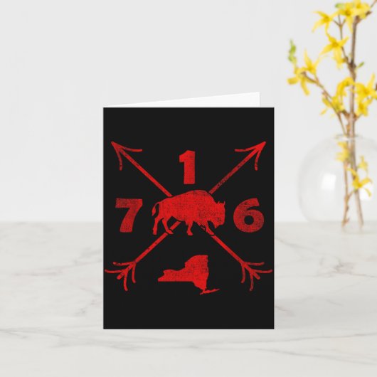 Buffalo New York Ny _ Netnummer 716  Kaart (Gele Bloem)