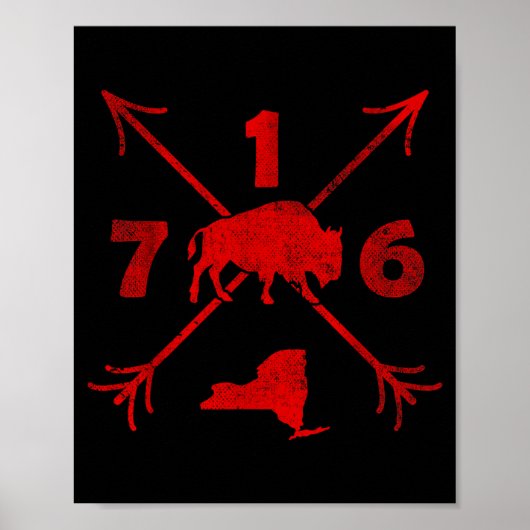 Buffalo New York Ny _ Netnummer 716 Poster (Voorkant)