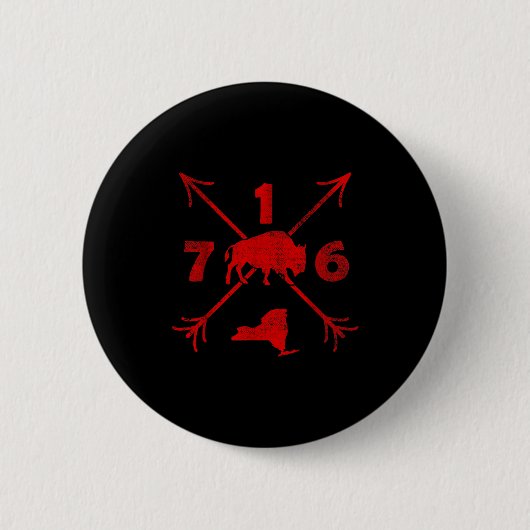 Buffalo New York Ny _ Netnummer 716 Ronde Button 5,7 Cm (Voorkant)