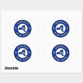 Buffalo New York Ovale Sticker (Vel)