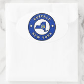 Buffalo New York Ovale Sticker (Tas)