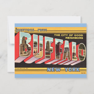 Buffalo New York Retro Briefkaart