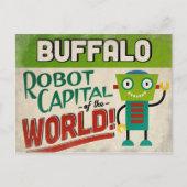 Buffalo New York Robot - Funny  Briefkaart (Voorkant)