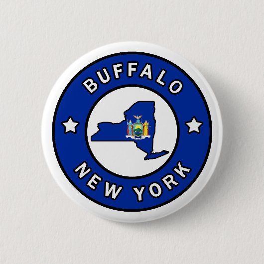Buffalo New York Ronde Button 5,7 Cm (Voorkant)