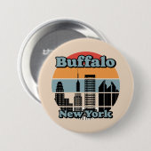  Buffalo New York Ronde Button 7,6 Cm (Voorkant /achterkant)
