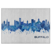 Buffalo New York Skyline Blue Snijplank (Voorkant)