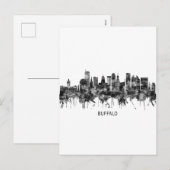 Buffalo New York Skyline BW Feestdagenkaart (Voorkant / Achterkant)