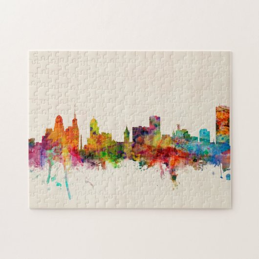 Buffalo New York Skyline Cityscape Legpuzzel (Horizontaal)