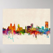 Buffalo New York Skyline Cityscape Poster (Voorkant)