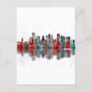 Buffalo New York Skyline Feestdagenkaart