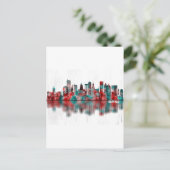 Buffalo New York Skyline Feestdagenkaart (Staand voorkant)