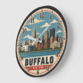 Buffalo New York Skyline Grote Klok (Hoek)