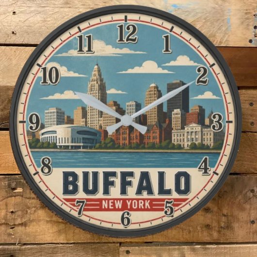 Buffalo New York Skyline Grote Klok
