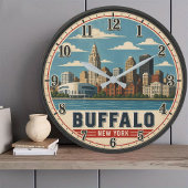 Buffalo New York Skyline Grote Klok