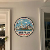 Buffalo New York Skyline Grote Klok