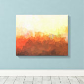 BUFFALO, NEW YORK SKYLINE In the Clouds Canvas Afdruk (Insitu (Houten vloer))