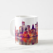 Buffalo New York Skyline Koffiemok (Voorkant links)