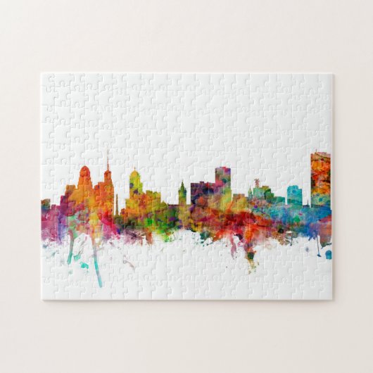 Buffalo New York Skyline Legpuzzel (Horizontaal)