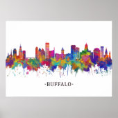 Buffalo New York Skyline Poster (Voorkant)
