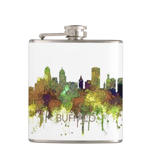 Buffalo New York Skyline SG - Safari Buff Heupfles (Voorkant)