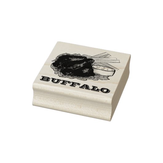 Buffalo New York Spicy BBQ Chicken Wings Bar Food Rubberstempel (Stempel)
