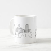 Buffalo, New York | Stad gestileerde Skyline Koffiemok (Voorkant links)