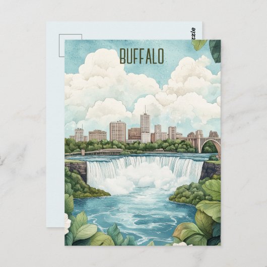 Buffalo New York State Travel Briefkaart (Voorkant / Achterkant)