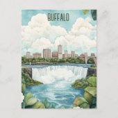 Buffalo New York State Travel Briefkaart (Voorkant)