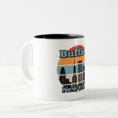  Buffalo New York Tweekleurige Koffiemok (Voorkant links)