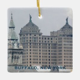 Buffalo, New York Vakantie Keramisch Ornament