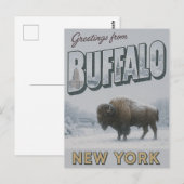 Buffalo New York Winter Briefkaart (Voorkant / Achterkant)