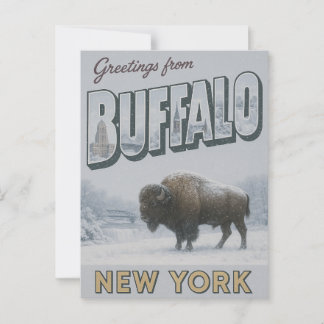 Buffalo New York Winter Briefkaart