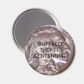 Buffalo Nickel Centennial Magneet (Voorkant / Achterkant)