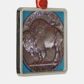 Buffalo Nickel Metalen Ornament (Rechts)