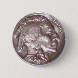 Buffalo Nickel Ronde Button 5,7 Cm