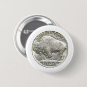 BUFFALO NICKEL RONDE BUTTON 5,7 CM (Voorkant /achterkant)