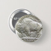BUFFALO NICKEL RONDE BUTTON 5,7 CM (Voorkant /achterkant)