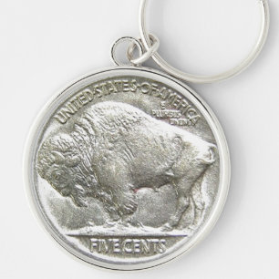 BUFFALO NICKEL SLEUTELHANGER