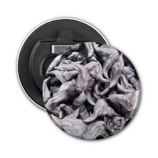 Buffalo Nuts - Waterkaltrop Button Flesopener (Voorkant)