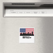 Buffalo NY American Flag Magneet (Insitu (Vaatwasser))