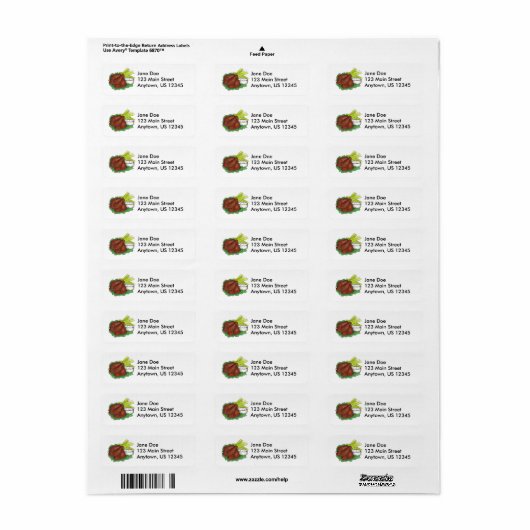 Buffalo NY BBQ Chicken Wing Celery Labels (Full Sheet)