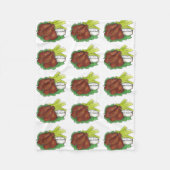 Buffalo NY BBQ Hot Chicken Wings Celery Foodie Fleece Deken (Voorkant)